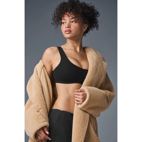 Alo Oversized Sherpa Trench Size Large In Color Camel - Picture 3 of 6